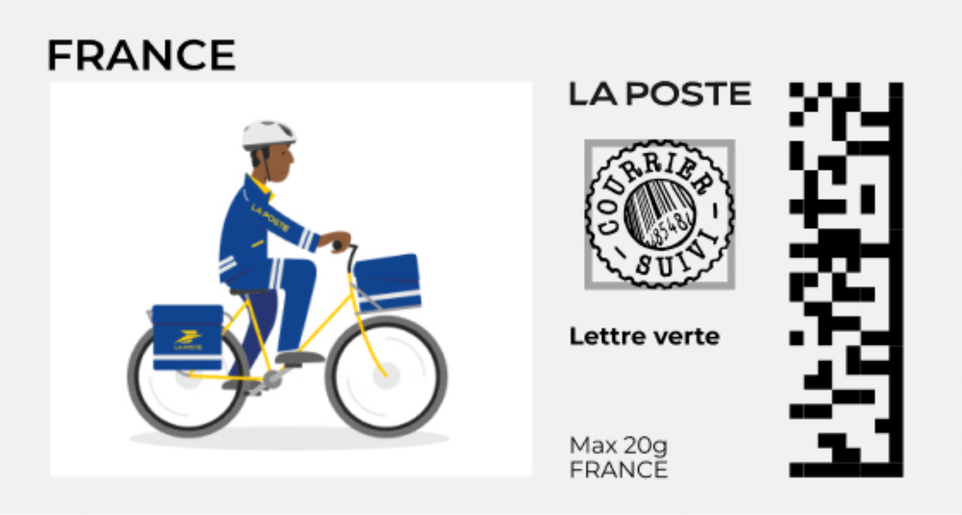 Timbre Lettre Verte officiel La Poste